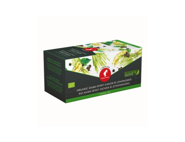 Organic Herbal Tea Asian Spirit Ginger & Lemongrass - 20 Premium Leaf Bags