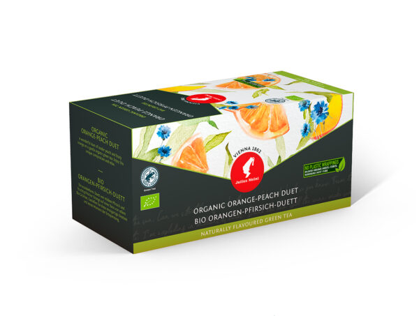 Organic Green Tea Orange-Peach-Duet - 20 Premium Leaf Bags